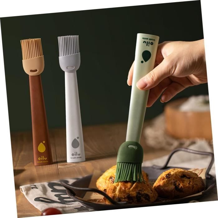Brosse à Huile En Silicone Verte – Bouteille Applicateur Cuisine – 1 Pièce