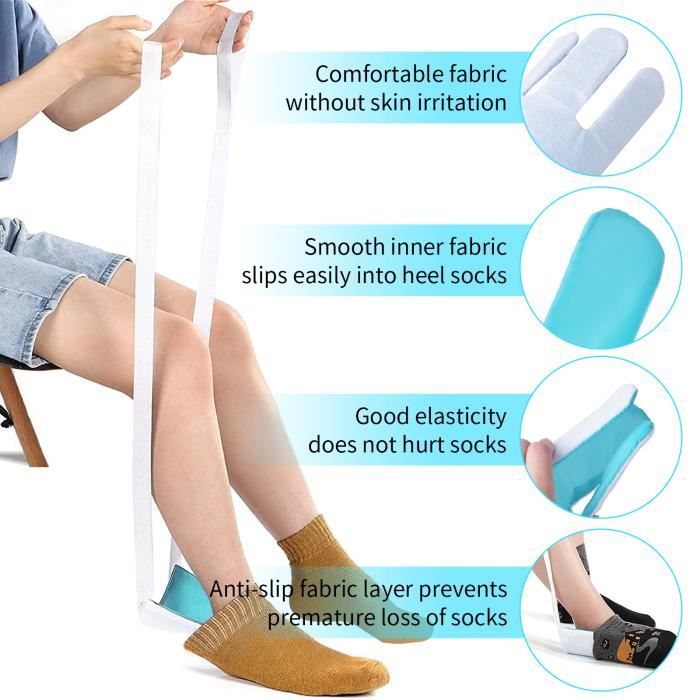 Enfile Chaussette Portable Aide pour Enfiler Chaussettes pour Personnes Agees Enceintes Hommes Handicapes Cdiscount Sante Mieux vivre