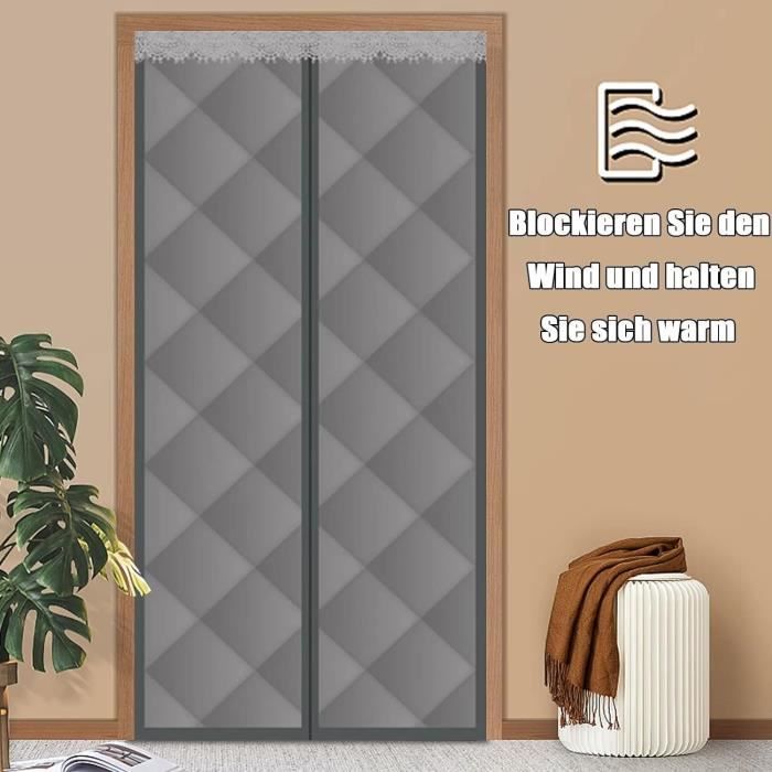 Tissu Isolant Thermique Anti Froid Porte Entrée Imperméable Anti Bruit Double Rideaux Thermiques