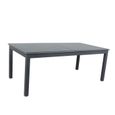 Table de jardin extensible aluminium 220/320cm + 12 fauteuils empilables textilène Gris Anthracite - ANDRA XL-2