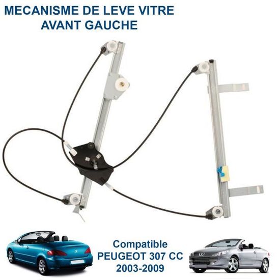 Mécanisme Lève-vitre électrique Avant Droit Peugeot 307 (2000-2009) - Sans Moteur