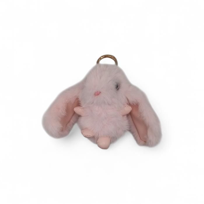 Porte-Clés En Forme De Lapin En Fourrure Avec Pendentif Rex