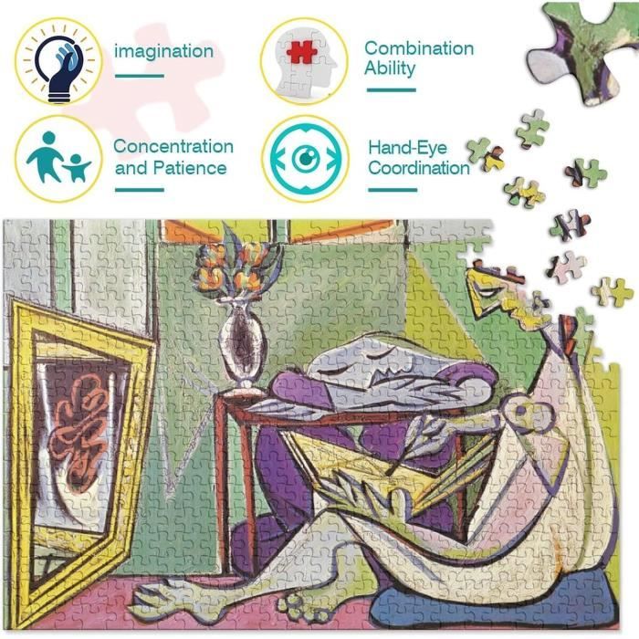 Puzzle en bois Pablo Picasso - Painter And His Model - 1000pcs (75x50cm ...