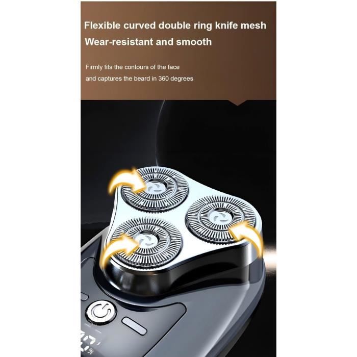 Mini Rasoir Électrique Sans Fil - Rechargeable USB - 1 Tête - Affichage LED - Modèle 9295CC - Neuf