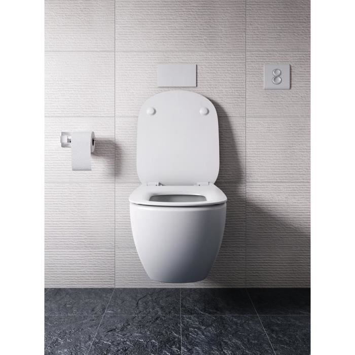 IDEAL STANDARD Abattant WC Tesi Frein de chute Blanc