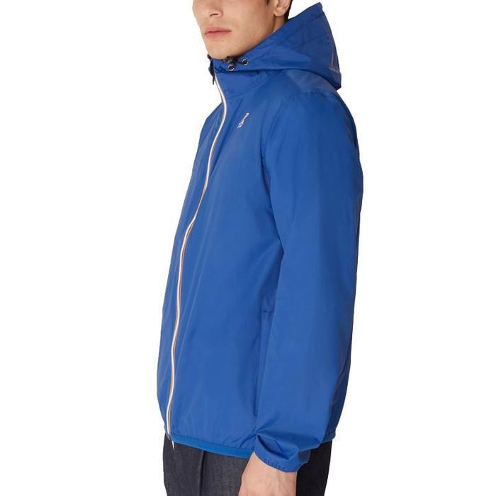 Veste Imperméable Dsquared2 K-Way Pour Homme - Bleu Avec Capuche - Coupe Standard Décontractée