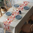 4 140x200cm -Nappe décorative rectangulaire épaisse en PVC, imperméable à l&#39huile, pour Table à manger de mariage, nappe de Table-3