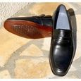 Chaussure Homme Mocassin Richelieu de ville en cuir Noir - Marque - Modèle - Légèreté et Confort-3