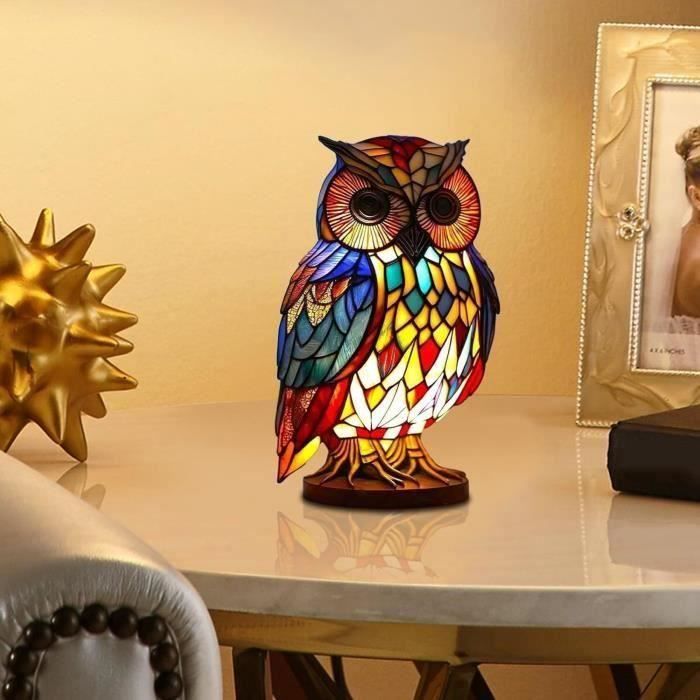 Lampe De Table Chouette/hibou - Marron - Pour Chambre Enfant - Neuf