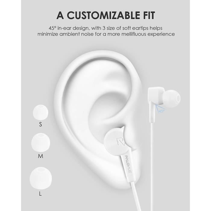 Casque audio,Dans L'oreille Écouteurs pour iPhone 7 8 Plus X XR XS MAX 11  Pro Max Son Stéréo Filaire Écouteurs avec - Type WHITE - Cdiscount TV Son  Photo