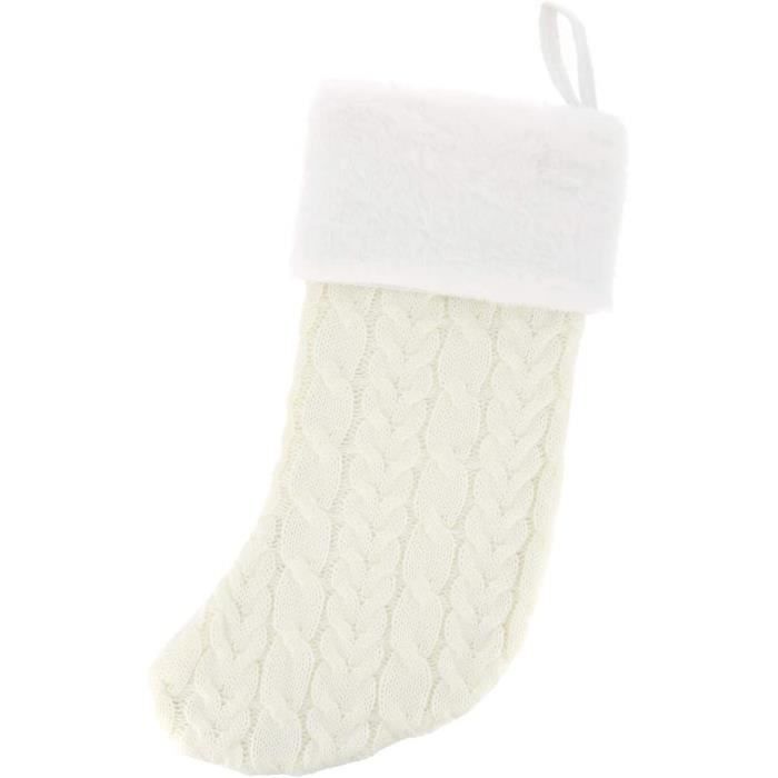 LIWI Lot de 3 Grande Chaussette de Noel a Suspendre Chaussette en Tricot Rouge Blanche et Verte a Fourrure Decoration Trad 108 Cdiscount Maison