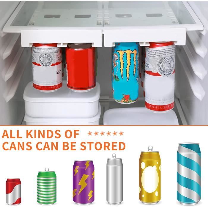 Boîte de rangement pour canette de soda pour réfrigérateur, distributeur  empilable, évolutif, boîte à roulettes automatique pour boissons -  AliExpress