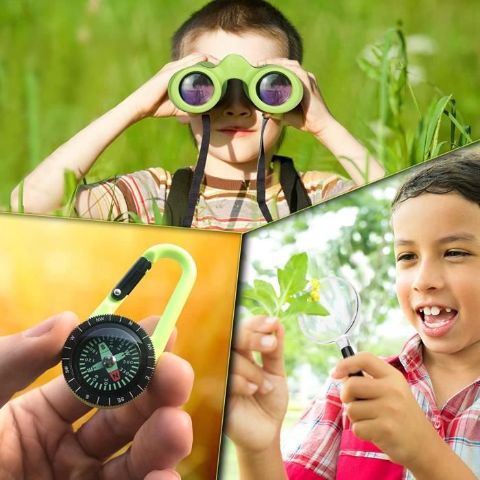Scotamalone Jumelles Enfant 4x30 – Kit Explorateur Avec Housse Et Sangle – Observation Nature Pour 3 à 10 Ans