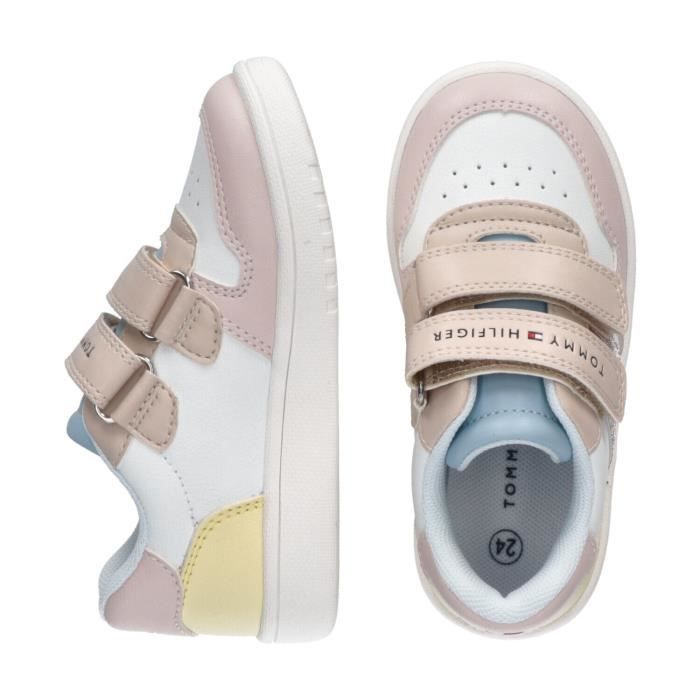 Baskets scratch bebe fille Tommy Hilfiger Flag Low Multicolor Cdiscount Chaussures