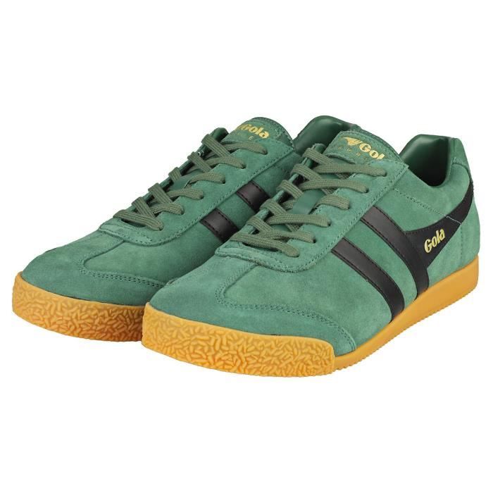 Baskets Homme Gola HARRIER CMA192NB Vert Noir Lacets Textile