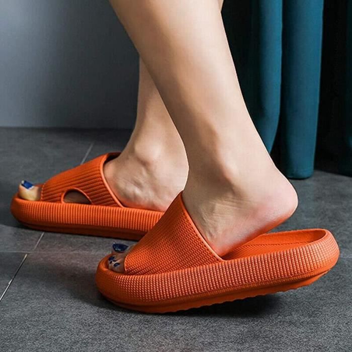 Chaussons Femme t Pantoufles de Douche Unisexe Claquettes avec