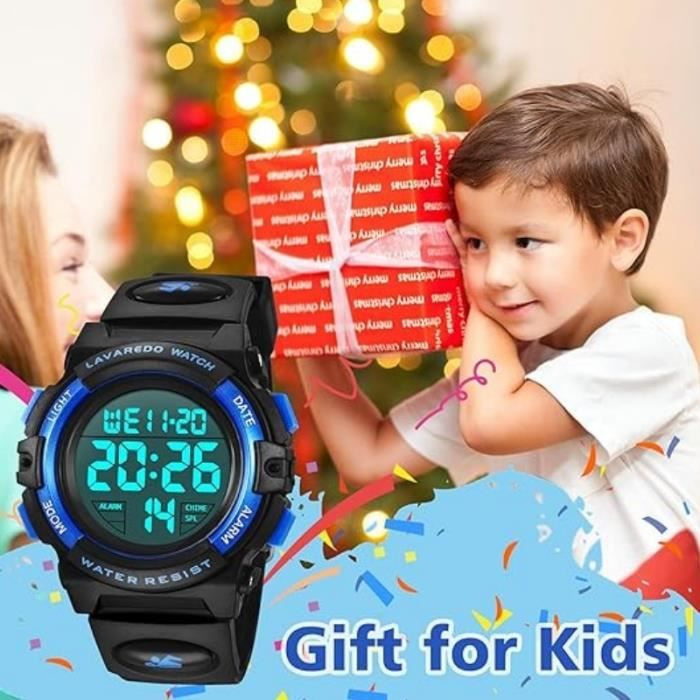 Montre De Sport Numérique LED Étanche Pour Enfant Avec Bracelet En Silicone Confortable - Affichage LED Unisexe