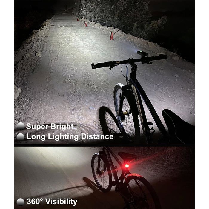 Éclairage, lampes vélo rechargeable sans pile