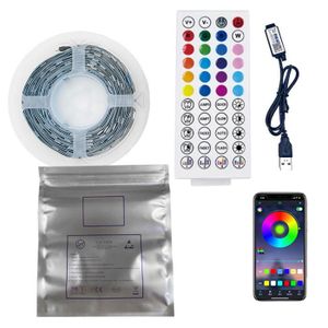 Lumières De Bande Led Rvb Bande Lumineuse Led Rvb Commande Par Bouton