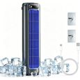 Climatiseur Portable Rechargeable, Mini Gris, Rafraîchisseur Air LED 3 Vitesses, USB Mural VENTILATEUR