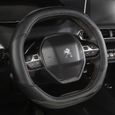 Couverture de volant de voiture en fibre de carbone + PU cuir, accessoires intérieur, pour Peugeot 208, 2020, Y20250933-0