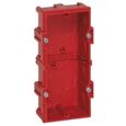 LEGRAND Boîte de maçonnerie Batibox carrée - 2 postes - 40 mm - rouge-0