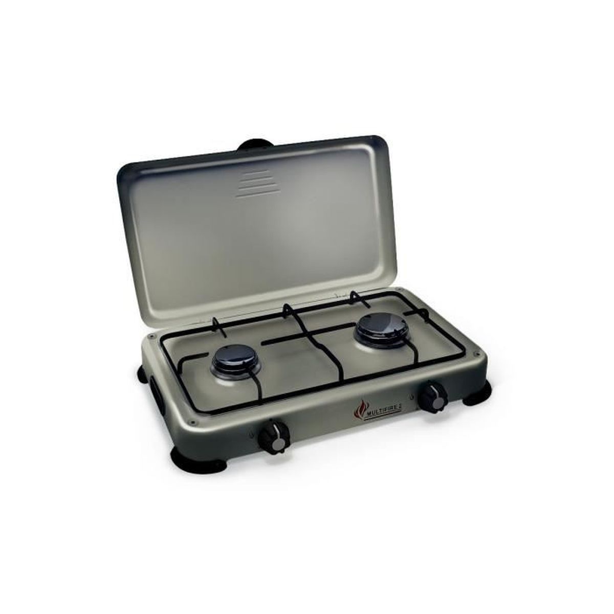 Plaque de cuisson gaz portable 2 feux 3200 W SILVER 2 butanepropane