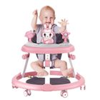 FLASIDU 100PCS Trotteur Multifonction - Trotteur Bébé - Avec disque de musique - 6-18 mois - 7 hauteurs réglables- Rose- Hauteur totale
