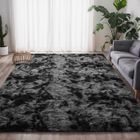 Tapis Salon , Frixovel Tapis Chambre 120x160CM , Dessous Antidérapant , Doux Moelleux , Gris Foncé