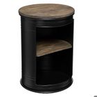 ATMOSPHERA CREATEUR D'INTERIEUR Table d'appoint - Atmosphera - Diego - Métal - Bois de Peuplier - D. 33,5 cm