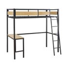 HABITAT ET JARDIN Lit mezzanine avec bureau "Ethan" - 90 x 190 cm - Noir