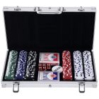 HOMCOM - mallette pro de poker - Aluminium - 38x20.5x6.5cm - Argent