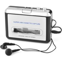 Cassette to MP3 Converter, Cassette Player Cassette Tape Player with Headphones, Capture Audio Music Player USB Cassette Tape t A60