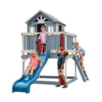 Maisonnette en bois pour enfants avec toboggan et cuisine - Backyard Discovery Beacon Heights