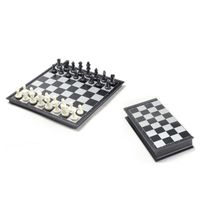 Échecs magnétiques noir et blanc développement de plateau pliable jeu d'échecs intellectuel jeu d'échecs jouet - 25*25*2cm