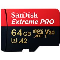Sandisk A2 Extreme Pro Micro SD Carte Mémoire jusqu'à 170 Mo-s V30 U3 Carte TF 64Go avec Adaptateur SD Boutique Signally