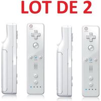 2 X Télécommande Wiimote pour Nintendo Wii et Wii U - Blanc
