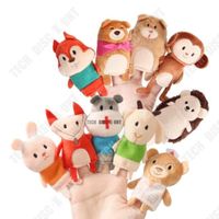 TD® Marionnettes à doigts Ensemble de dix pièces Sciences de l'éducation Jouets en peluche Conçu pour les bébés et les jeunes enfa