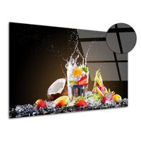 Tableau Déco Verre Acrylique "La Planche Apéritif" - Format 50x50 Cm, Impression Résistante Aux UV - Prêt à Accrocher, Design Moderne