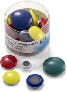 AIMANTS - MAGNETS Assorted Aimants ronds recouverts de plastique - A