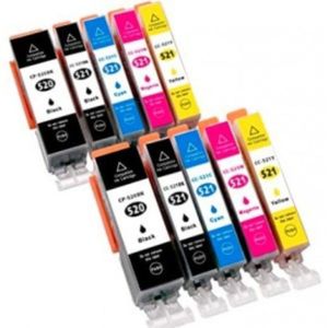 Lot De 10 Cartouches D'encre Compatibles Canon MP620 - Avec Puces Incluses - Neuf Sous Emballage