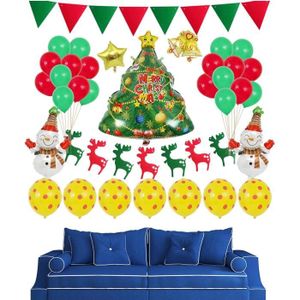 Déco de fête murale Fanions Noël | Ballons Noël Pour Décoration Fête |