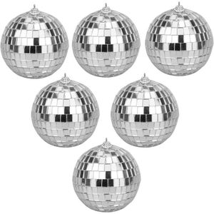 Objet déco Globe disco Boule à facettes argent D. 20 x H 30 cm -  Accessoires de déco - Décomania