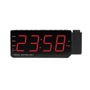 Cuisine Grande Horloge de Projection /à /écran incurv/é /à LED r/éveil Mural /à Double r/éveil pour la Chambre FLOX Horloge de Projection /à Projection Radio-r/éveil FM