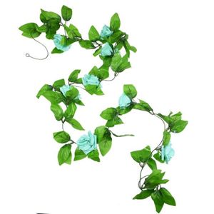 FLEUR ARTIFICIELLE 230cm H13 - Guirlande de plantes artificielles de glycine, 180cm, fausses fleurs de lierre, pour décorer un a