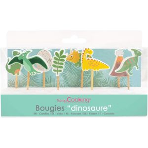 BOUGIE ANNIVERSAIRE Scrapcooking - Kit De 8 Bougies Dinosaures - Décor