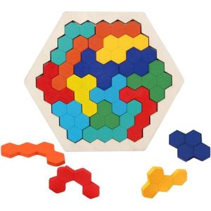 PUZZLE Jouets De Boîtes À Puzzles Hexagonaux En Bois, Cas