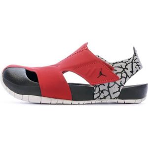 SANDALE - NU-PIEDS Sandales Enfant Nike Jordan Flare - Rouge/Noir/Gris - Fermeture Scratch