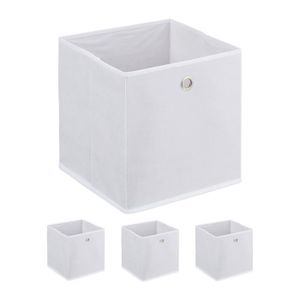 BOITE DE RANGEMENT Lot de 4 boîtes de rangement blanches - 10047014-0
