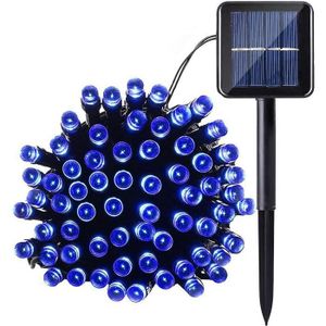 GUIRLANDE D'EXTÉRIEUR Guirlandes Lumineuses Solaires Exterieure Étanche 8 Modes Bleu Lumière - TRAHOO - 5m - Solaire - Jardin
